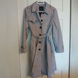 Talbots Petite Plaid Peacoat Size Large Petite (Lp)